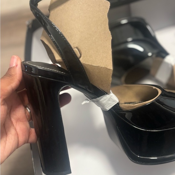 Nine West Black Platform Heel Sandals - Picture 4 of 6